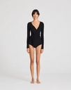 GAI-LISVA Toppur Anne Wrap LS Wool Top Black