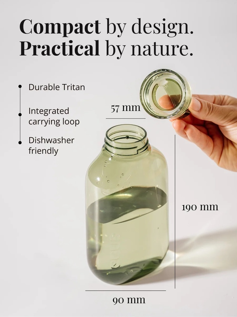 Equa Flat Bottle - Sage 500 ml