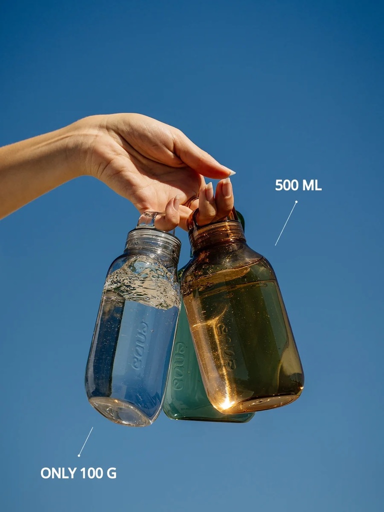 Equa Flat Bottle - Amber 500 ml
