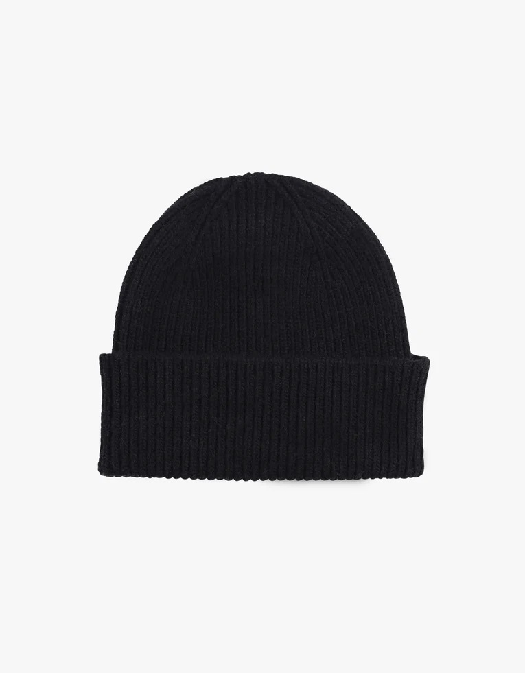 COLORFUL STANDARD - MERINO WOOL BEANIE - Deep Black