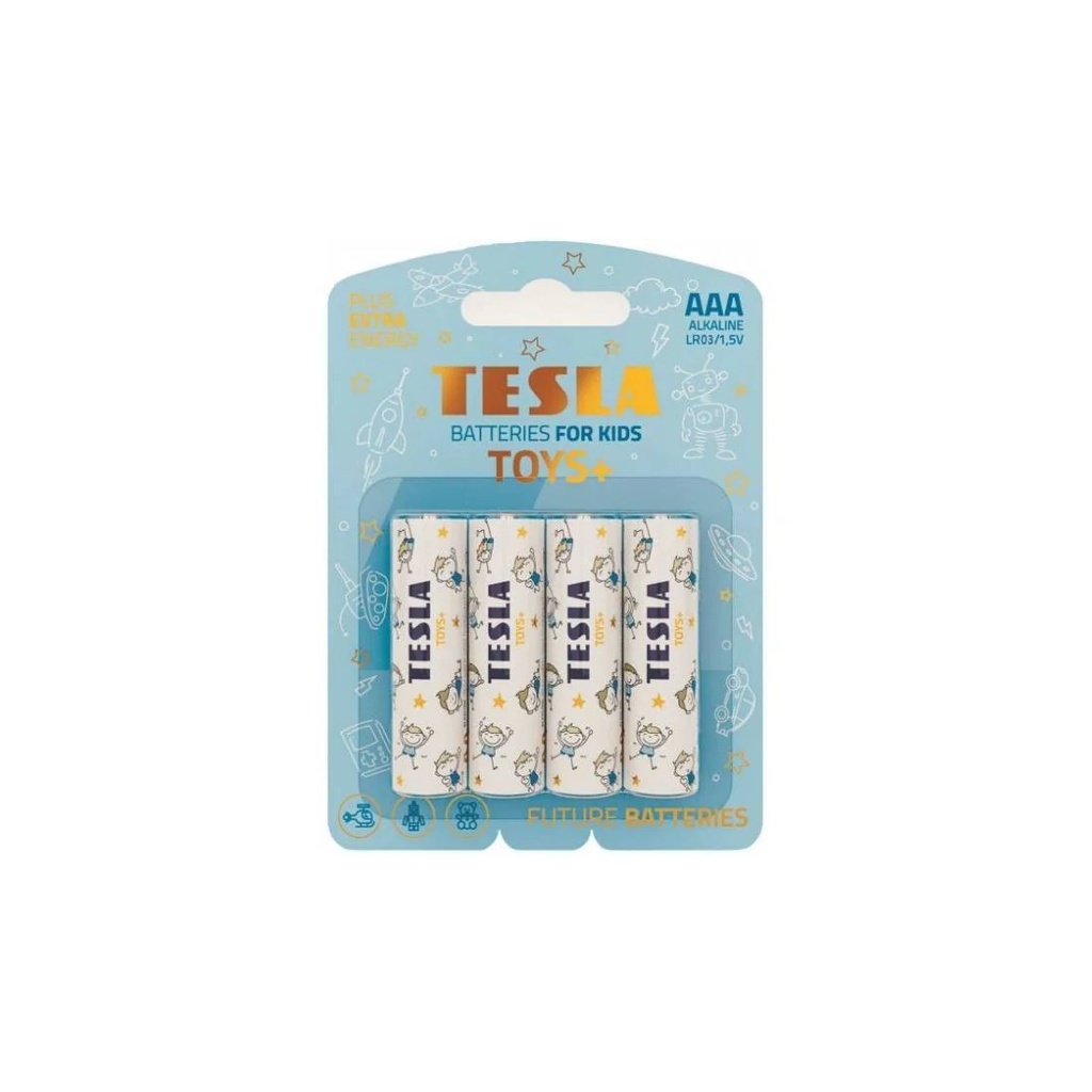 Tesla AAA Toys+ blá 4 í pk. Alk. rafhl.