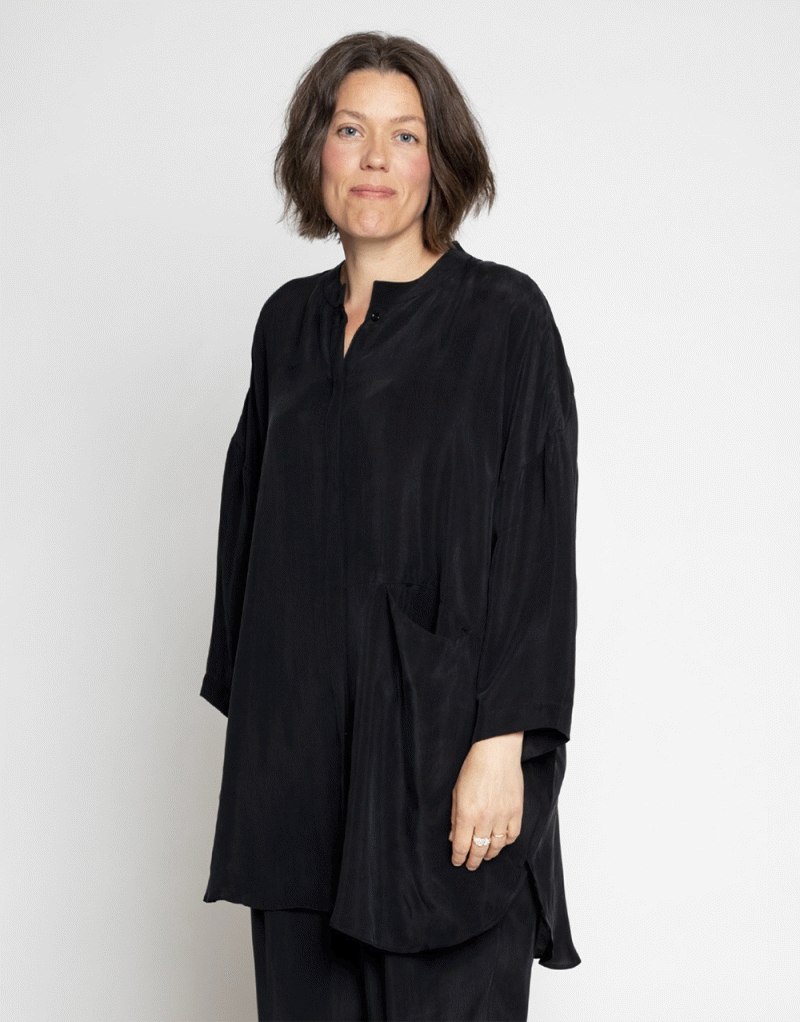 Muse Wear skyrta Elba shirt Cupro Caviar