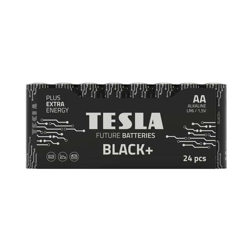 [14062410] Tesla AA Black+ 24 í pk. Alk. rafhl.