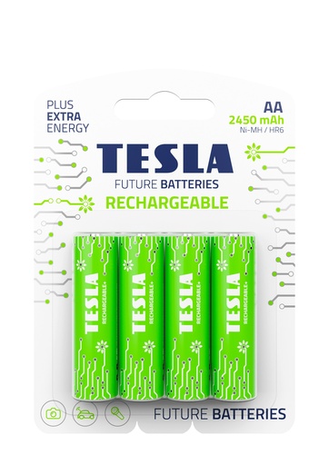 [16060421] Tesla AA Rechargeable+ 4 í pk. Ni-Mh rafhl.