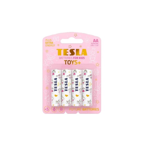 [11060421] Tesla AA Toys+ bleik 4 í pk. Alk. rafhl.