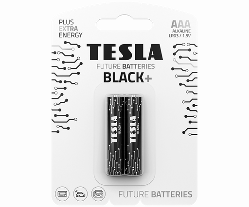 [14030220] Tesla AAA Black+ 2 í pk. Alk. rafhl.