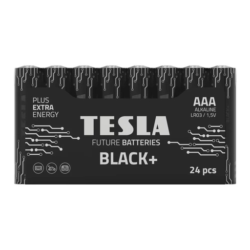 [14032410] Tesla AAA Black+ 24 í pk. Alk. rafhl.