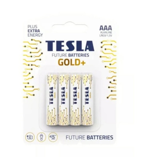 [12030423] Tesla AAA Gold+ 4 í pk. Alk. rafhl.