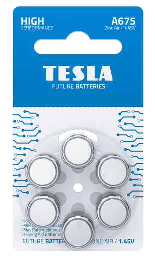 [17670620] Tesla A675 - Heyrnatækja rafhl. 6 stk.pk.