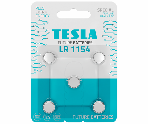[18540520] Tesla LR44 (1154) - 5 stk í pk. Alkaline rafhl.