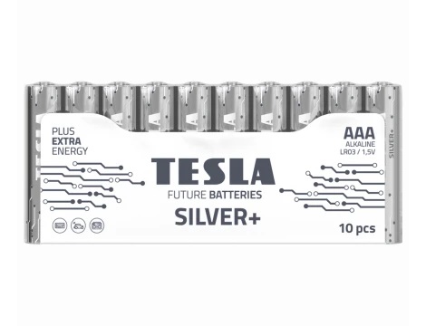 [13031011] Tesla AAA Silver+ 10 í pk. Alk. rafhl.