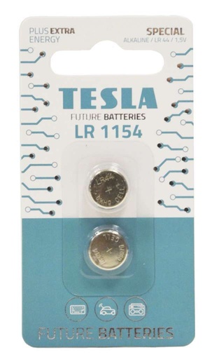 [18540220] Tesla LR44 (1154) - 2 stk í pk. Alkaline rafhl.